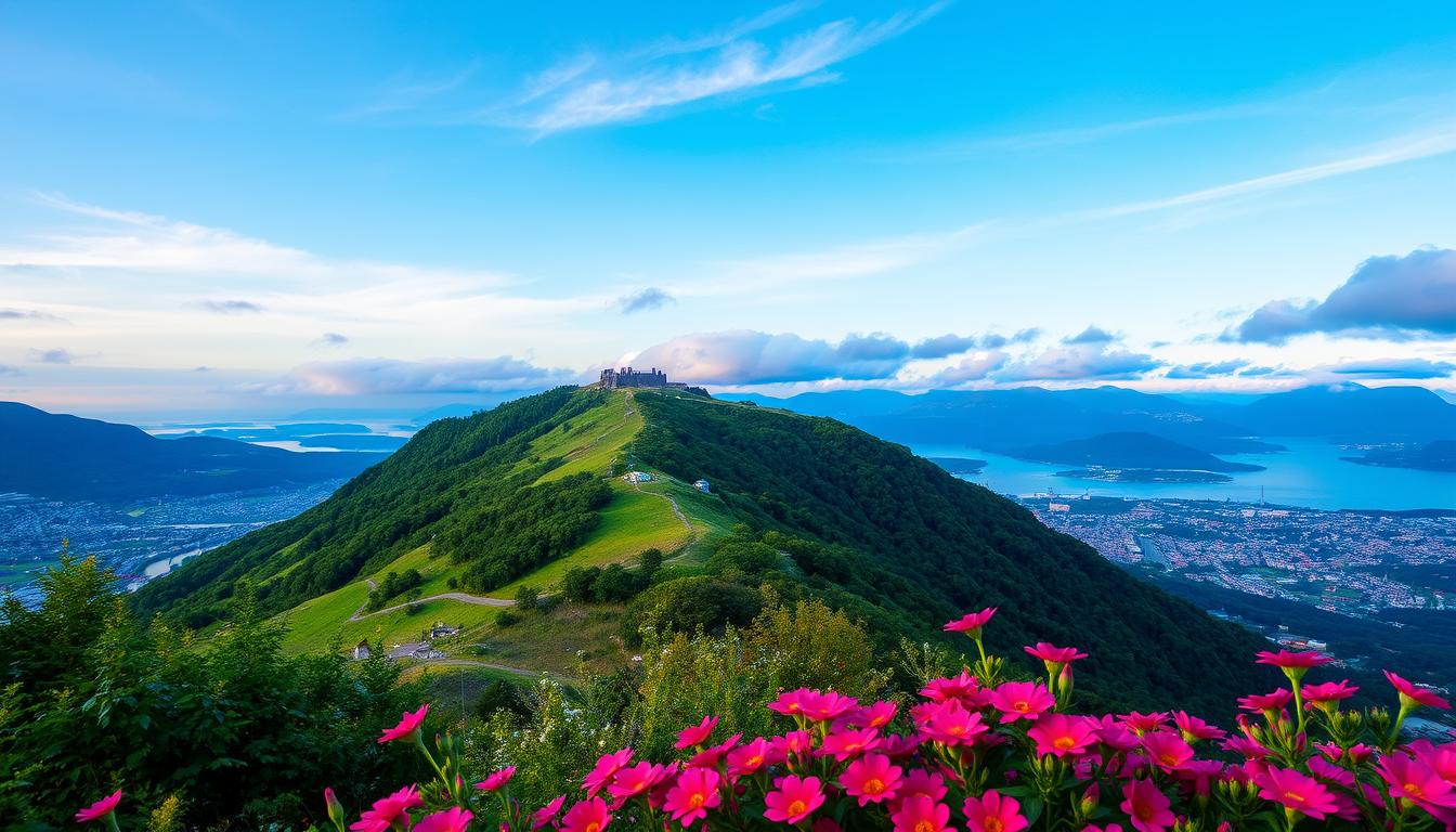 Mount Fløyen in Bergen, Norway