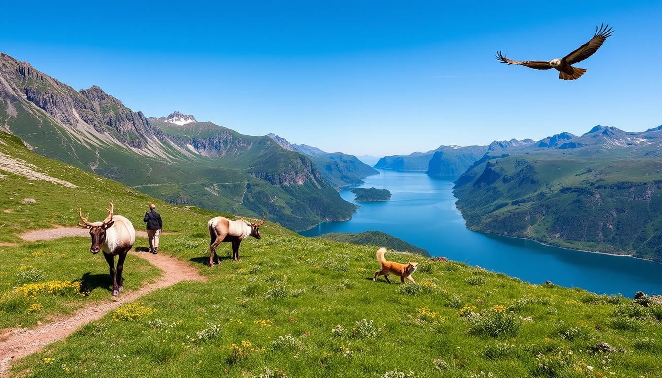 Norwegian wildlife on trails